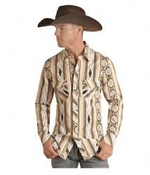 Desert Diamond Western Shirt with Vertical Stripes