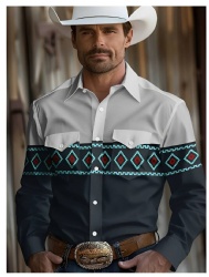 Southwestern Diamond Western Shirt