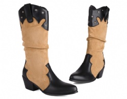 Suede and Leather Western Boot