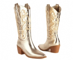 Shiny Pink Western Boot