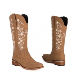 Floral Patterned Western Boot