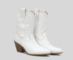 Classic White Western Boot