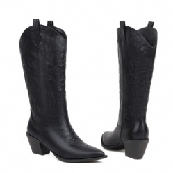 Sleek Black Western Boot