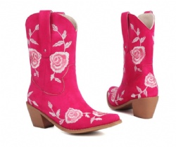 Vibrant Rose Western Boot